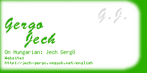 gergo jech business card